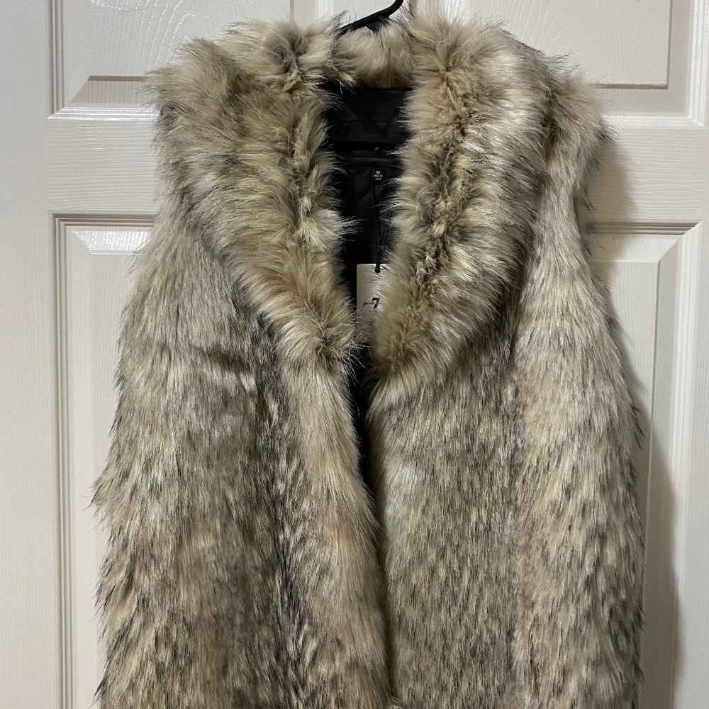 7 For All Man Kind Faux Fur Vest